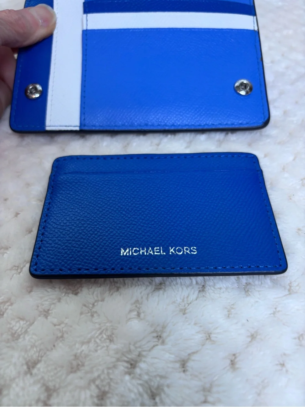 Michael Kors Jet Set Saffiano Bright Blue Bifold Wallet